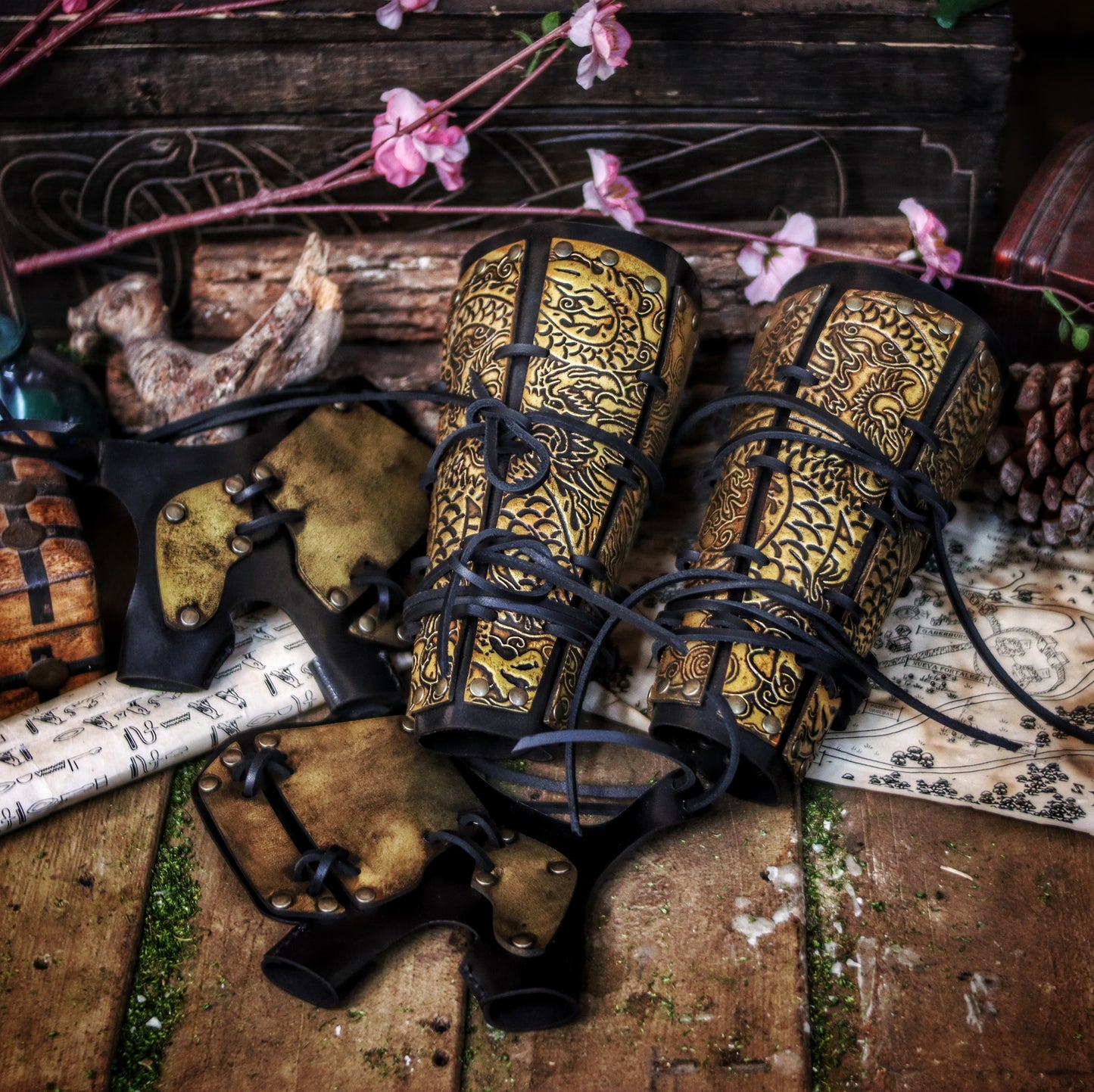 Samurai Dragon Bracers