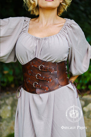 Leather steampunk underbust