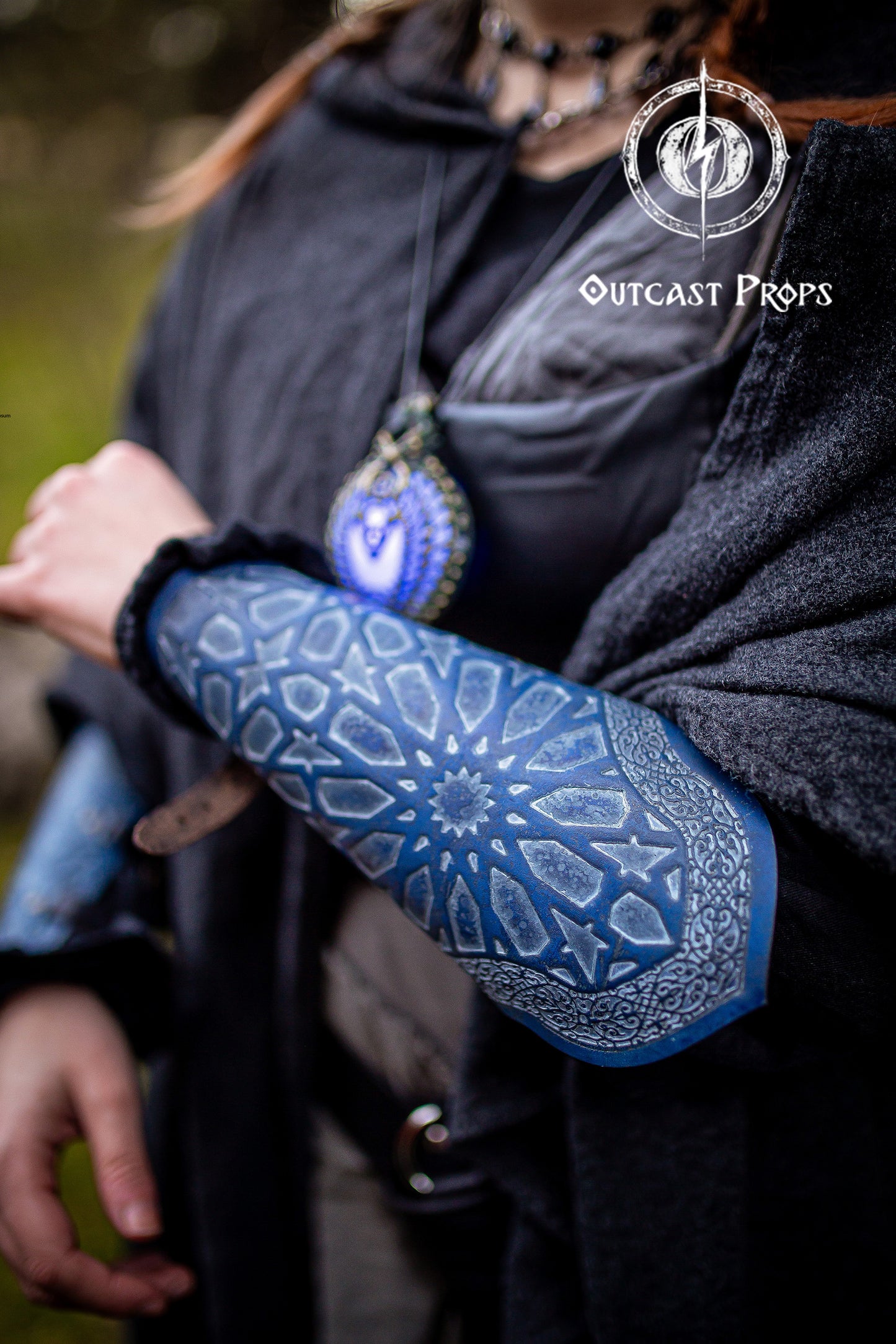 Alhambra Leather Bracers Arabic Persian Tribal Arm Guards Fantasy LARP Bracers Medieval Cosplay Armor Nomad Warrior Costume Ren Faire Gear