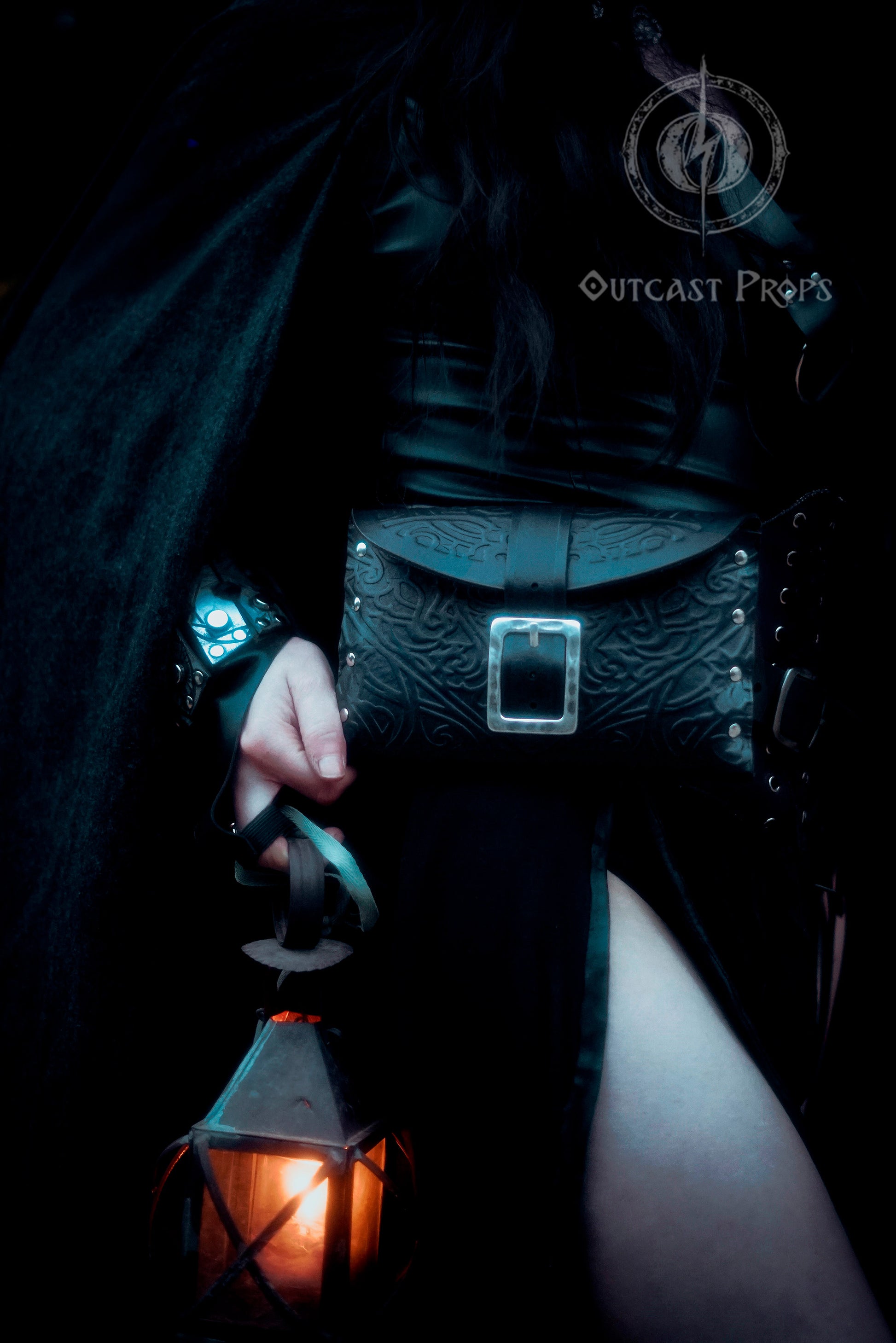 Arcane Hipbag Medieval Leather Hip Bag  Embossed and weathered in a premium style for Fantasy ren-fairs, cosplay, larp, fairies, renaissance