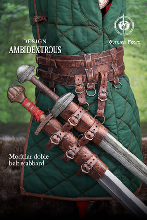 Barbarian Double Modular Belt Scabbard