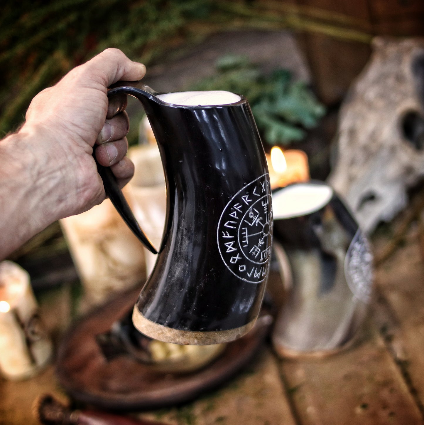 Horn Mug Vegvisir 700-1300ml