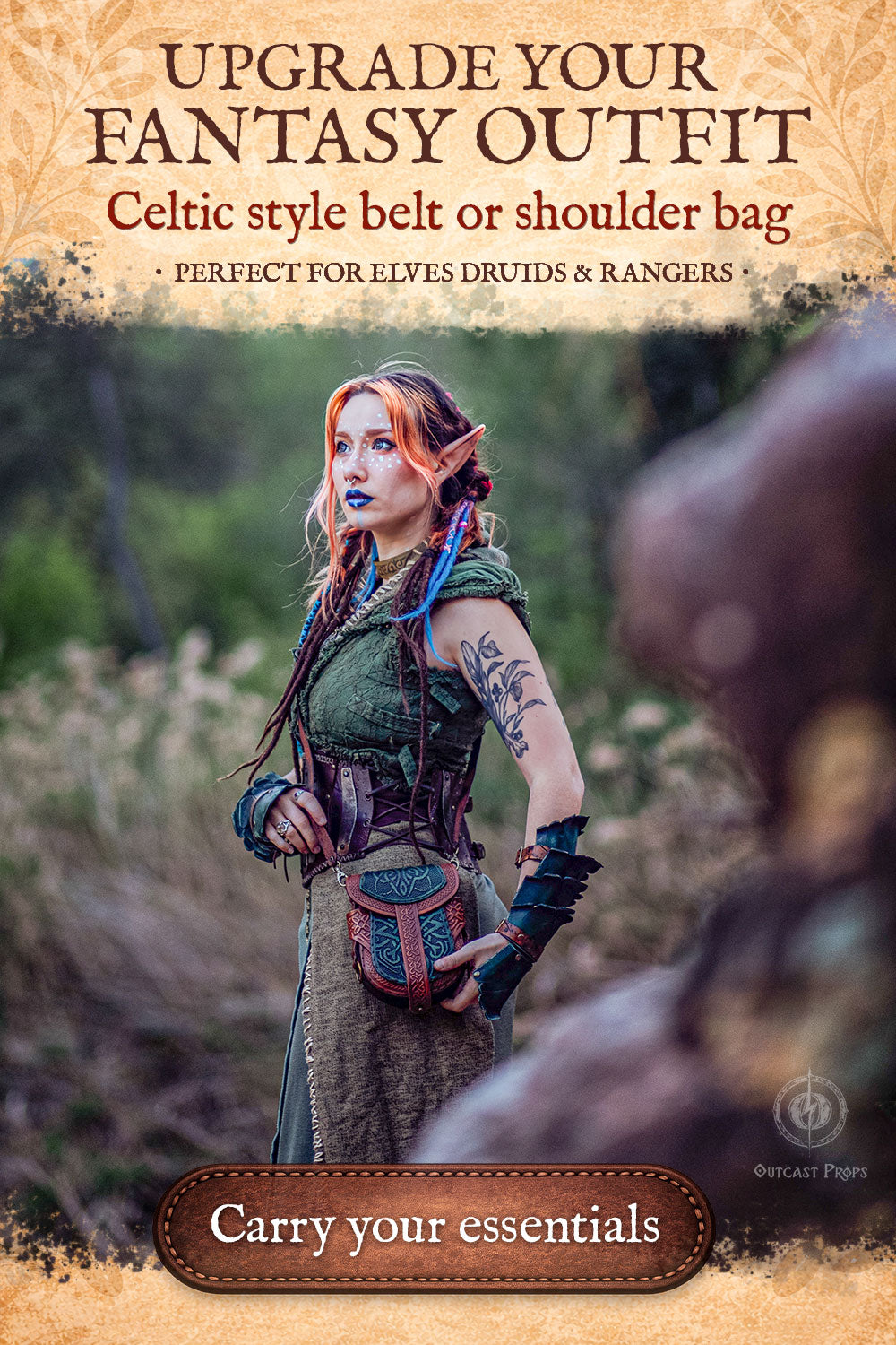 Celtic Leather Bag