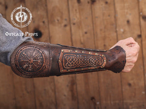 Viking Celtic Leather Sedrik Bracer