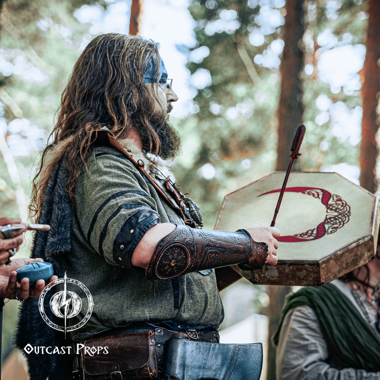 Viking Celtic Leather Sedrik Bracer