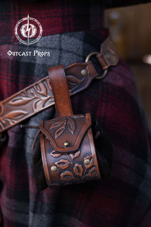 Leather Elven Belt Coin Pouch