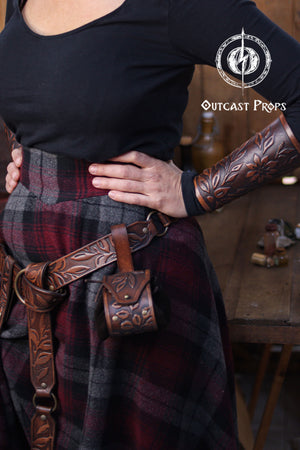 Leather Elven Belt Coin Pouch