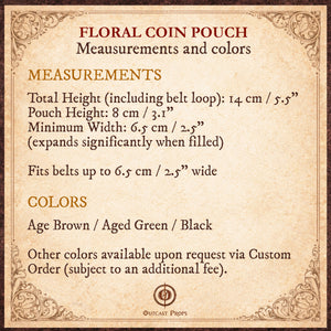 Leather Elven Belt Coin Pouch