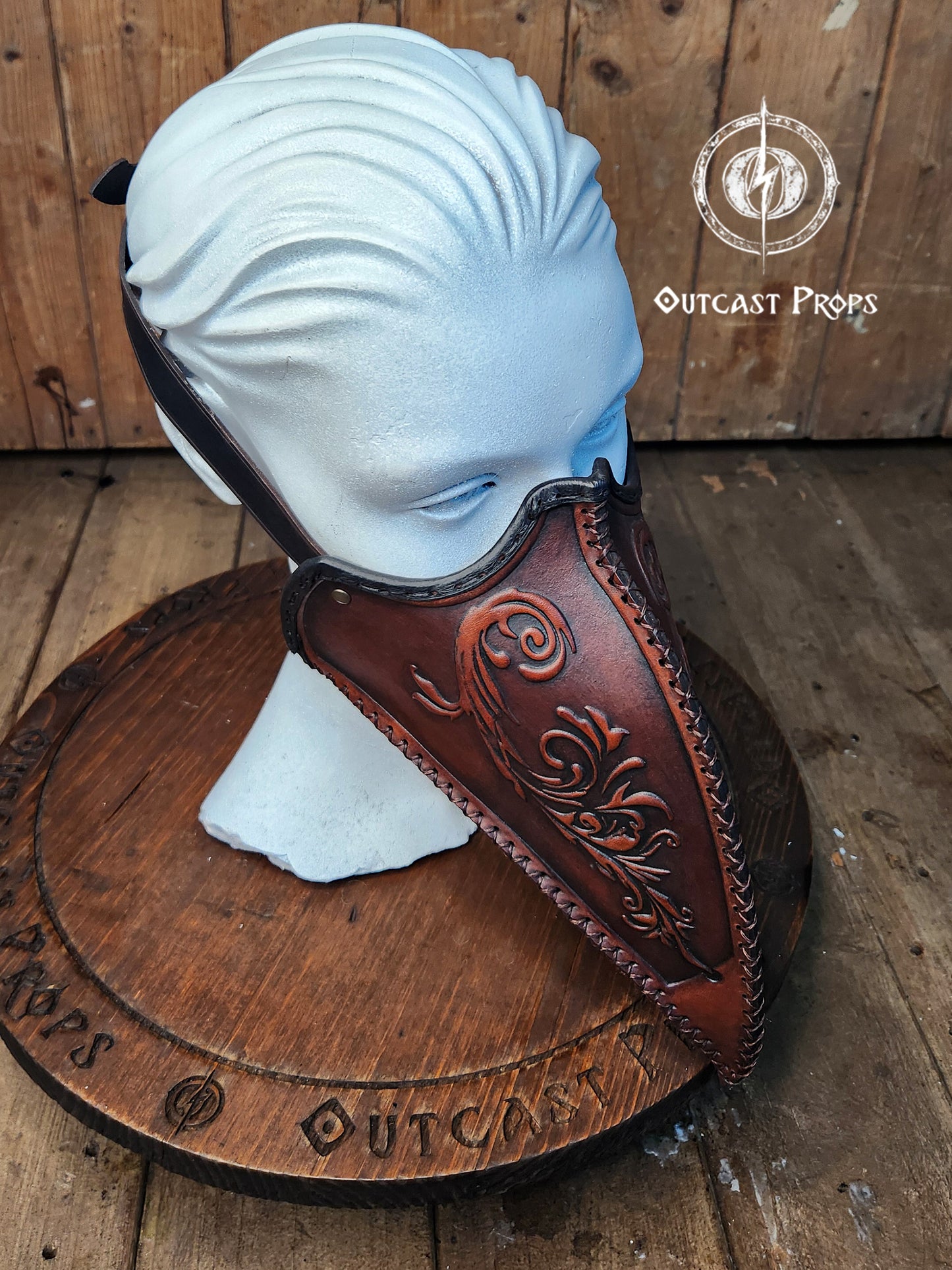 Plague Doctor Face Mask for use with disposable face masks or washable mask Leather pest mask steampunk halloween costume
