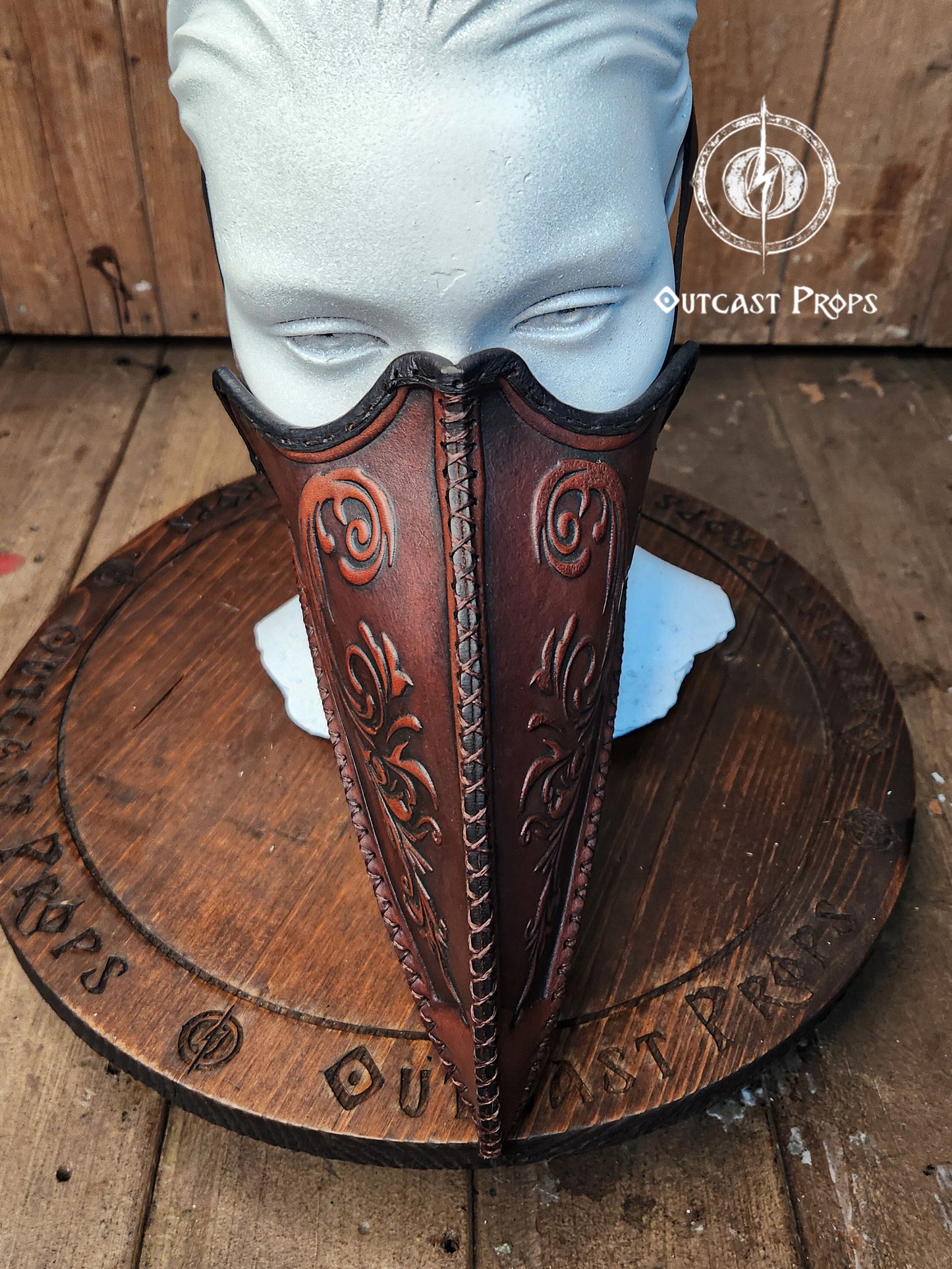Plague Doctor Face Mask for use with disposable face masks or washable mask Leather pest mask steampunk halloween costume