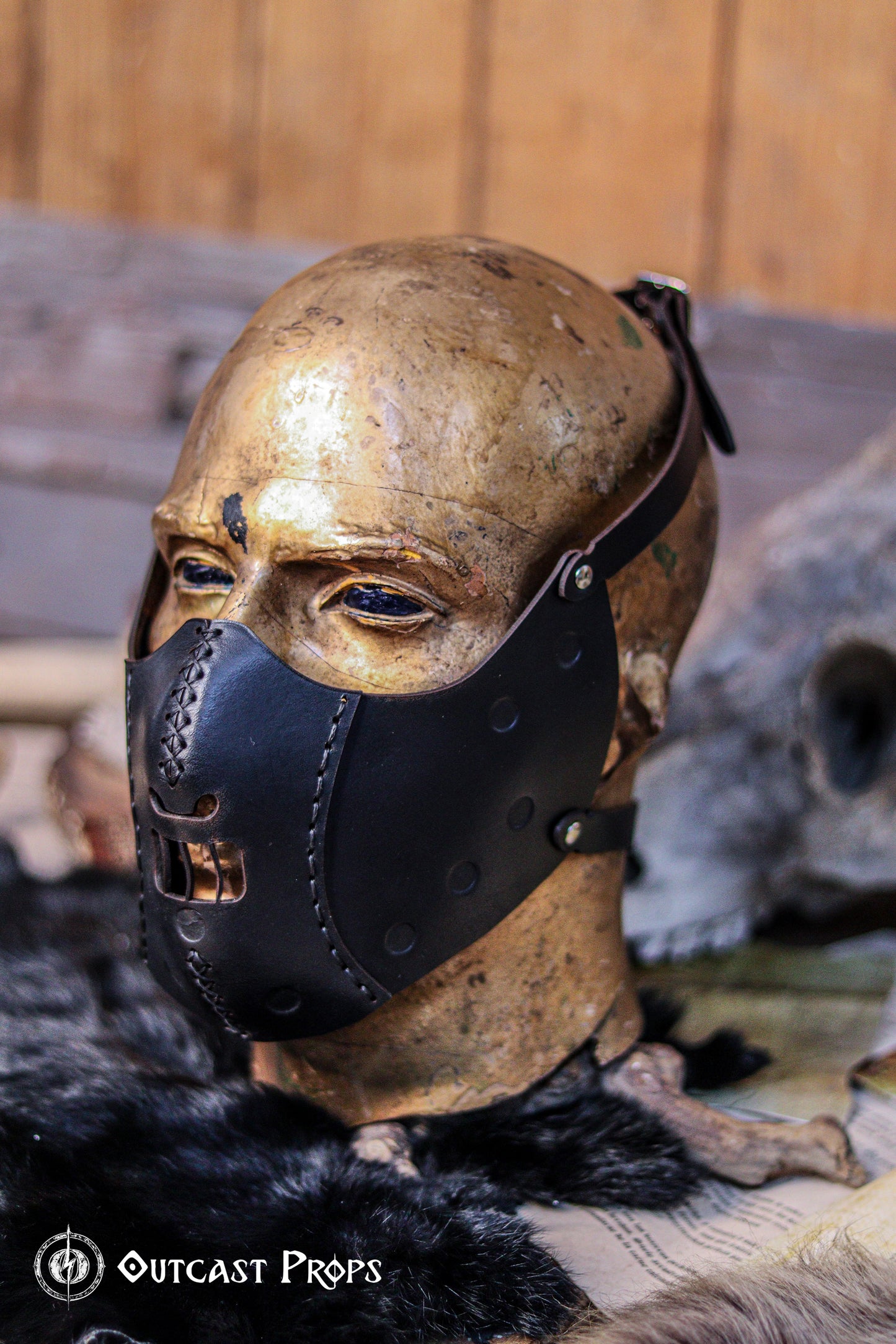 Hannibal Lecter Leather Face Mask horror mask Halloween mask,human muzzle, cannibal mask, cosplay costume or larp