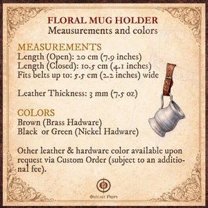 Floral Leather Mug Holder