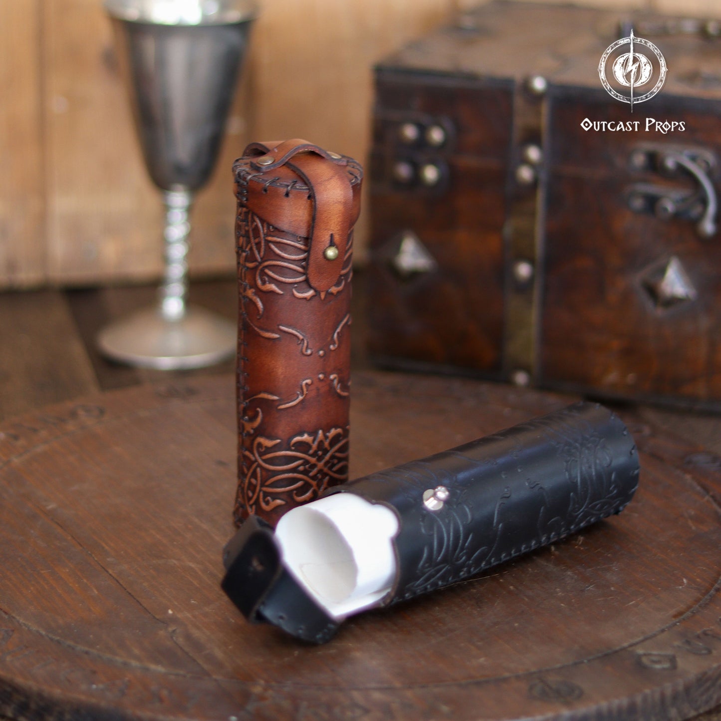 Medieval Leather Belt Tube
