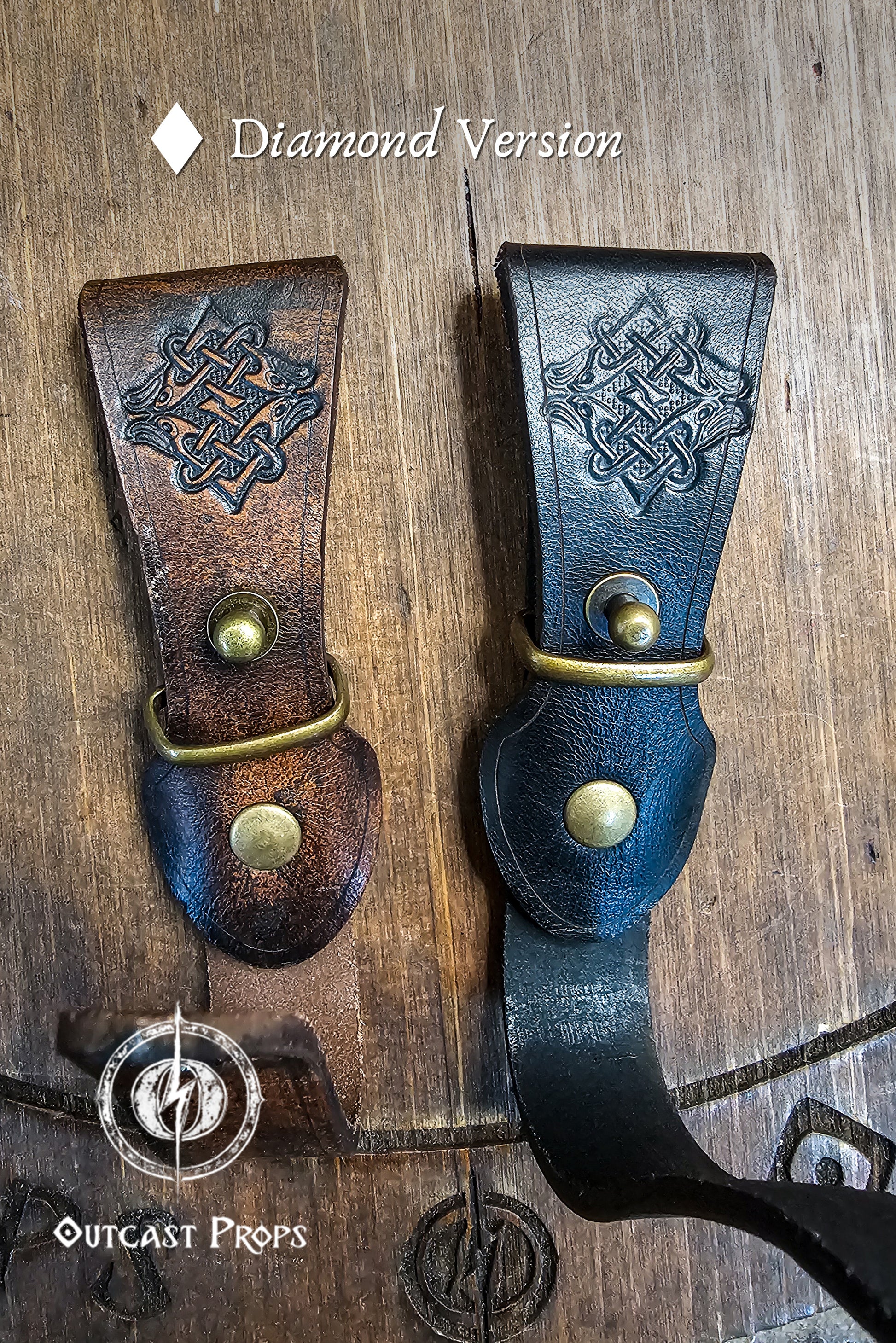 Medieval Leather Tankard Strap: Renaissance Faire Belt up to 6 cm or 2,4 inches. Accessory for Viking Cosplay, LARP, and Celtic Costumes
