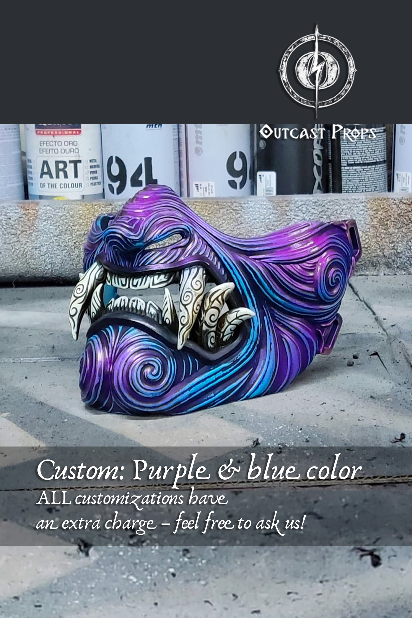 Japanese oni samurai mask Mempo