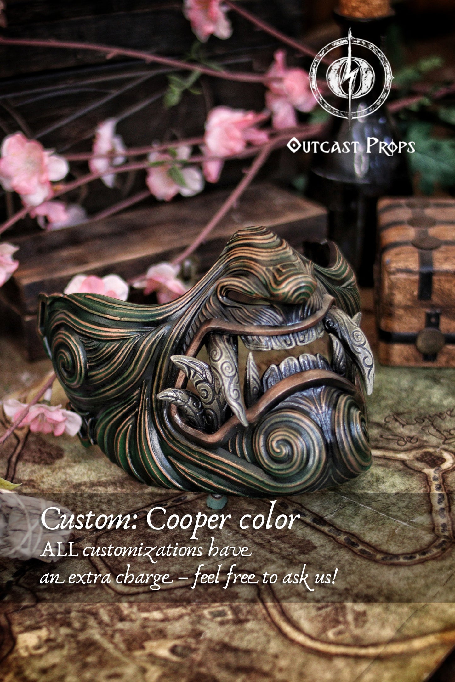 Japanese oni samurai mask Mempo