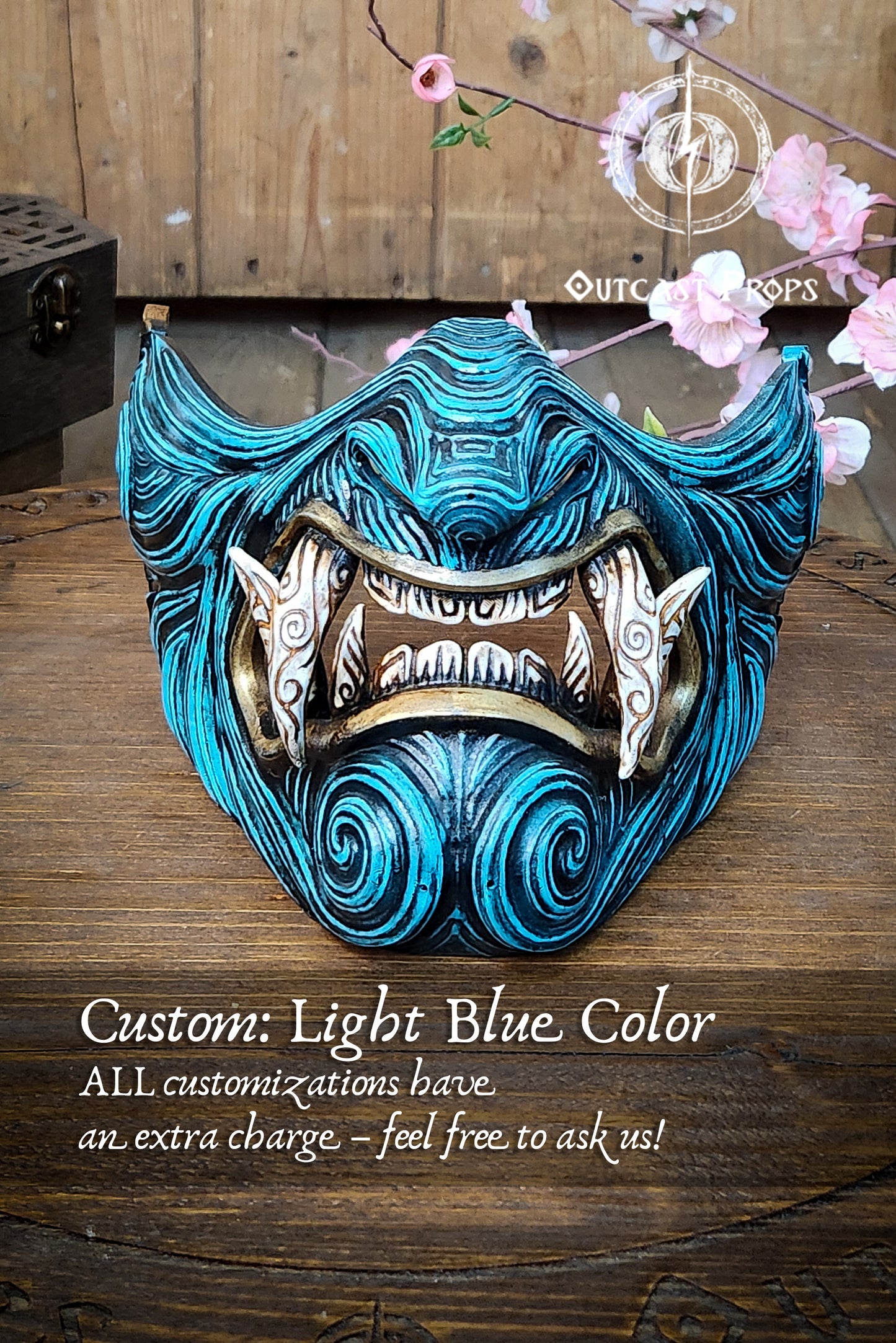 Japanese oni samurai mask Mempo