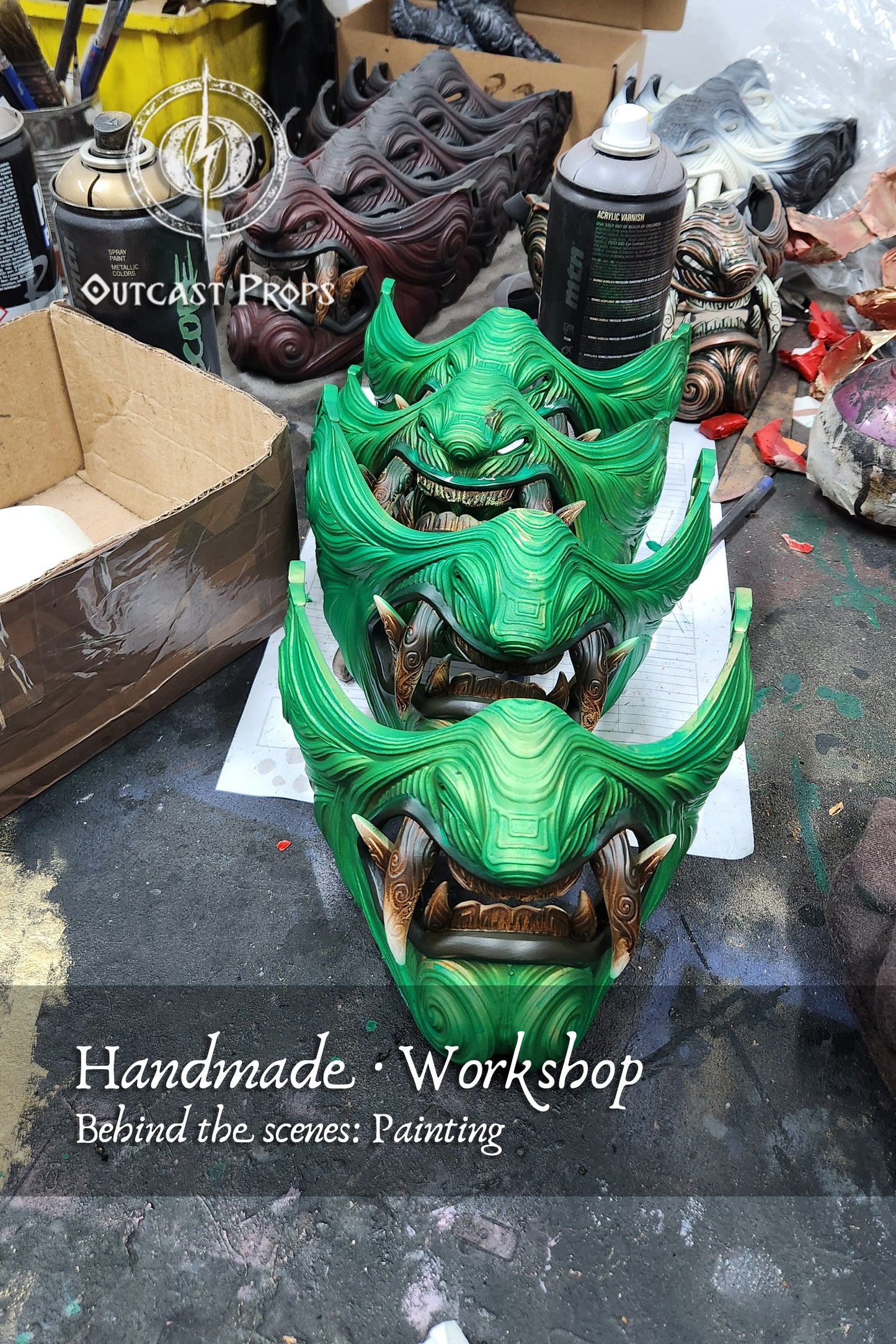 Japanese oni samurai mask Mempo