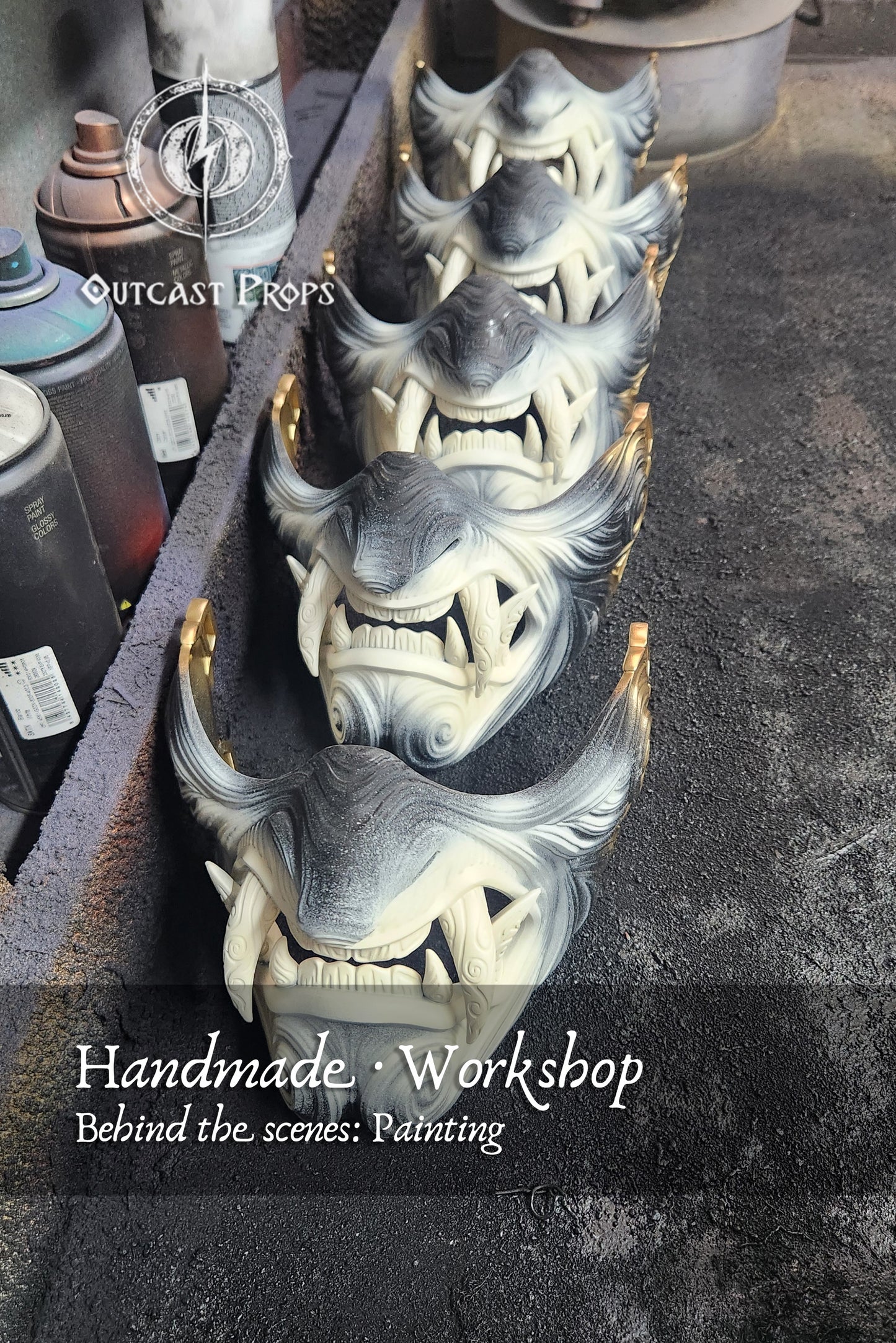 Japanese oni samurai mask Mempo