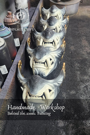 Japanese oni samurai mask Mempo
