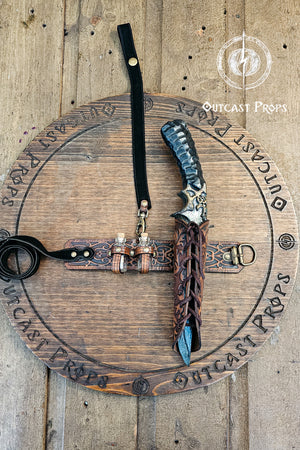 Leather Ornate Dagger Garter Holster