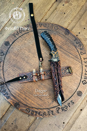 Leather Ornate Dagger Garter Holster