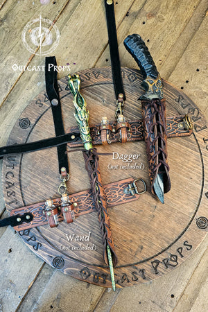 Leather Ornate Dagger Garter Holster