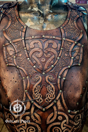 Celtic Viking leather torso armor