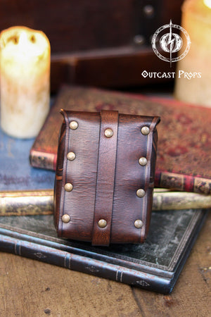 Ornated Tobacco Pouch Small Leather Bag