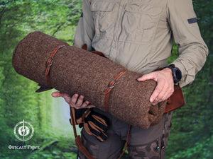 Leather Bedroll Carrier Strap Bushcraft Blanket Harness Camping Roll Holder Shoulder Sling LARP Medieval Outdoor Gear Handmade Camp Gift