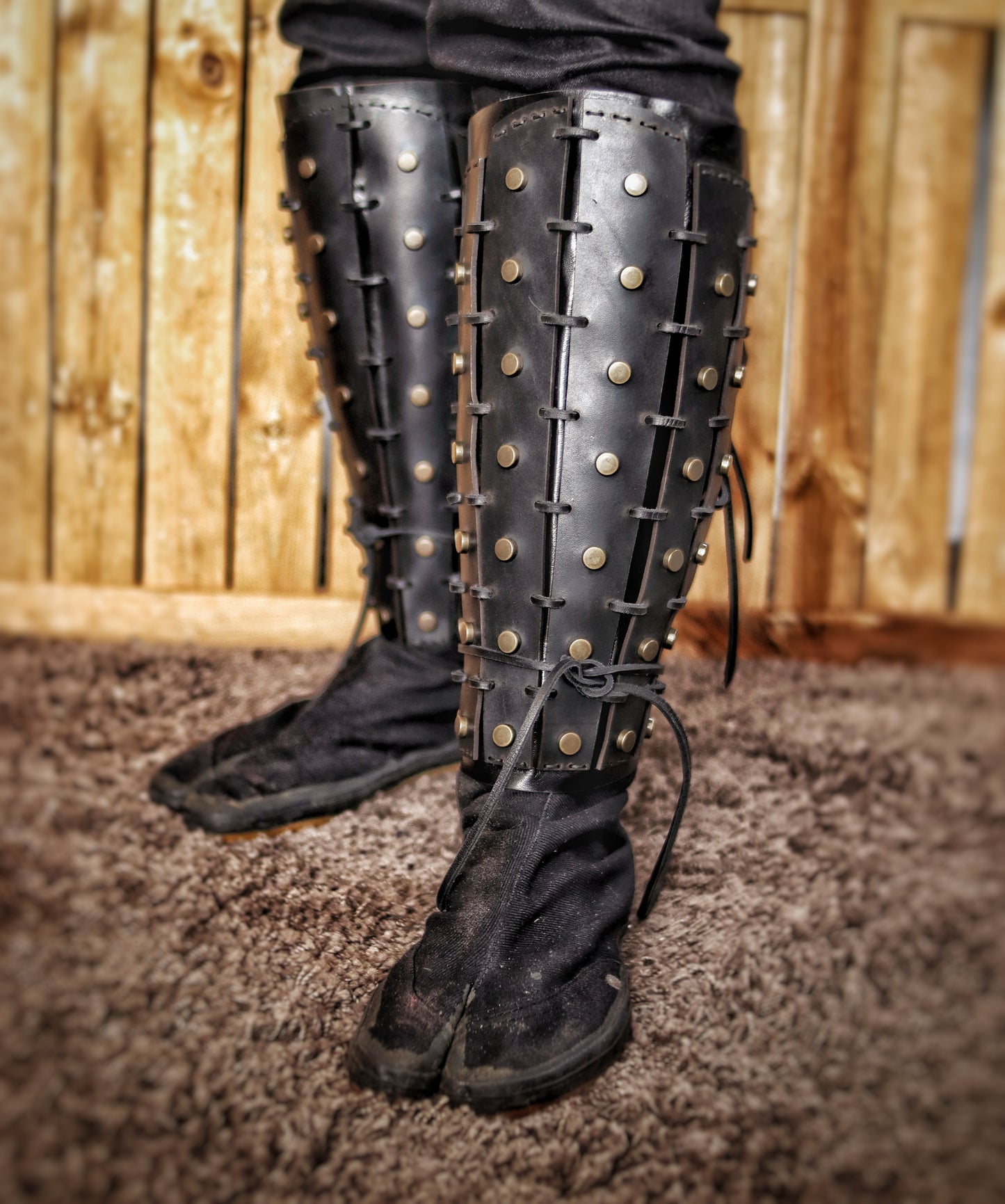Samurai Leather Greaves