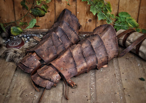 Dragon Scales Leather Greaves