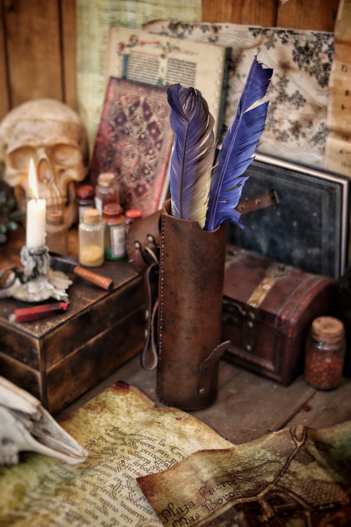 Leather Scroll Case