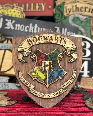 Hogwarts Wood Sign
