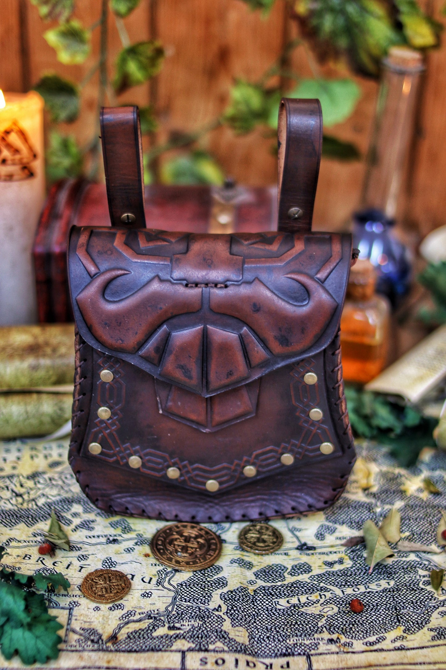 Leather Dwarf Face bag