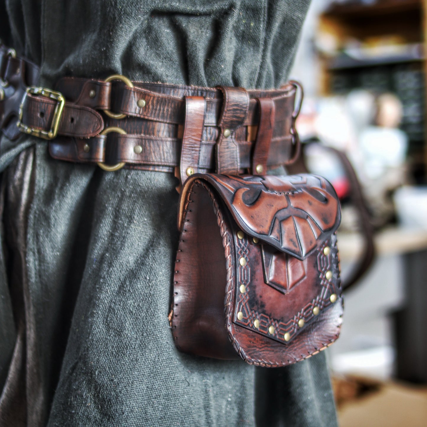 Leather Dwarf Face bag