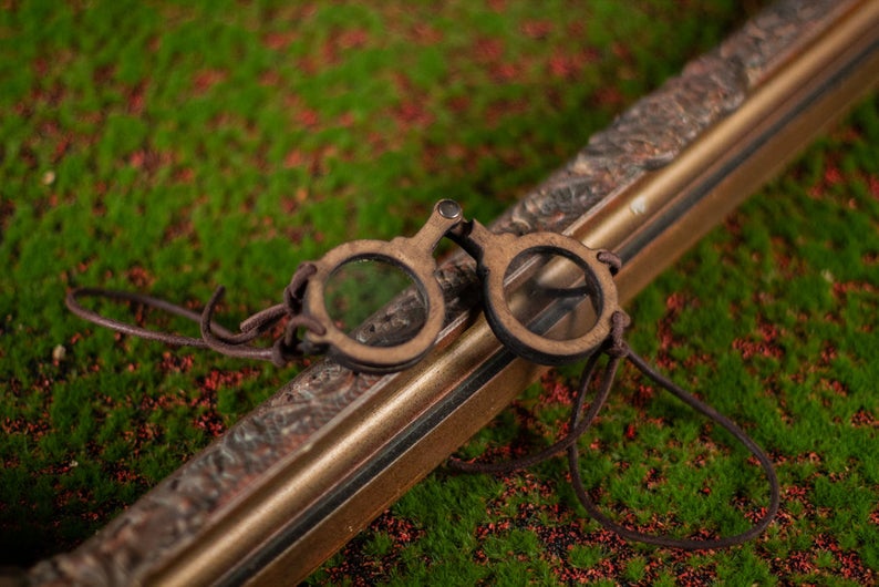 Medieval wooden eyeglasses
