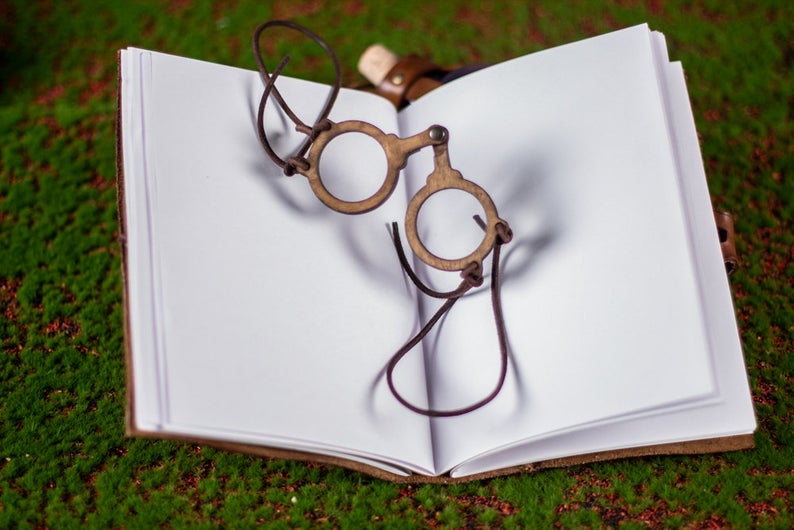 Medieval wooden eyeglasses