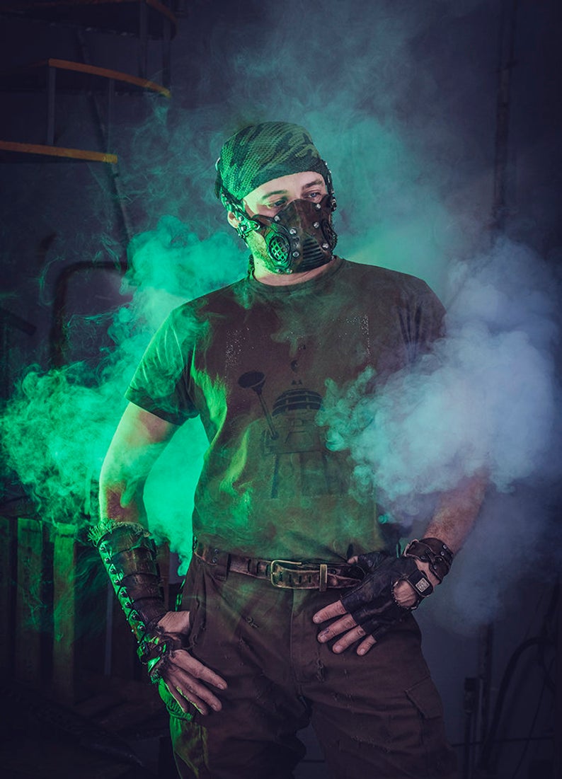 Face Mask Post Apocalyptic leather mask mad max diesel punk wasteland burning man protect Dystopian armor steampunk