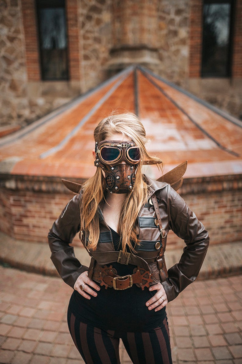 Face Mask Post Apocalyptic leather mask mad max diesel punk wasteland burning man protect Dystopian armor steampunk