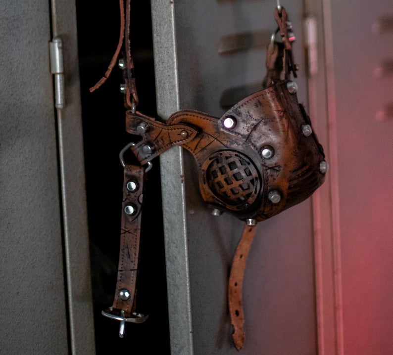 Face Mask Post Apocalyptic leather mask mad max diesel punk wasteland burning man protect Dystopian armor steampunk