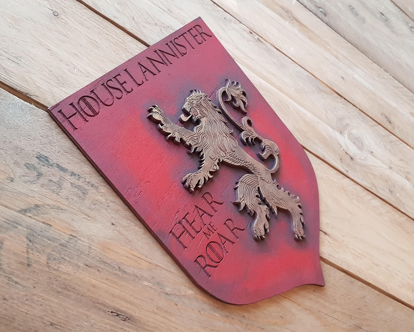 Lannister House, Banner wood sign of Game of Thrones.