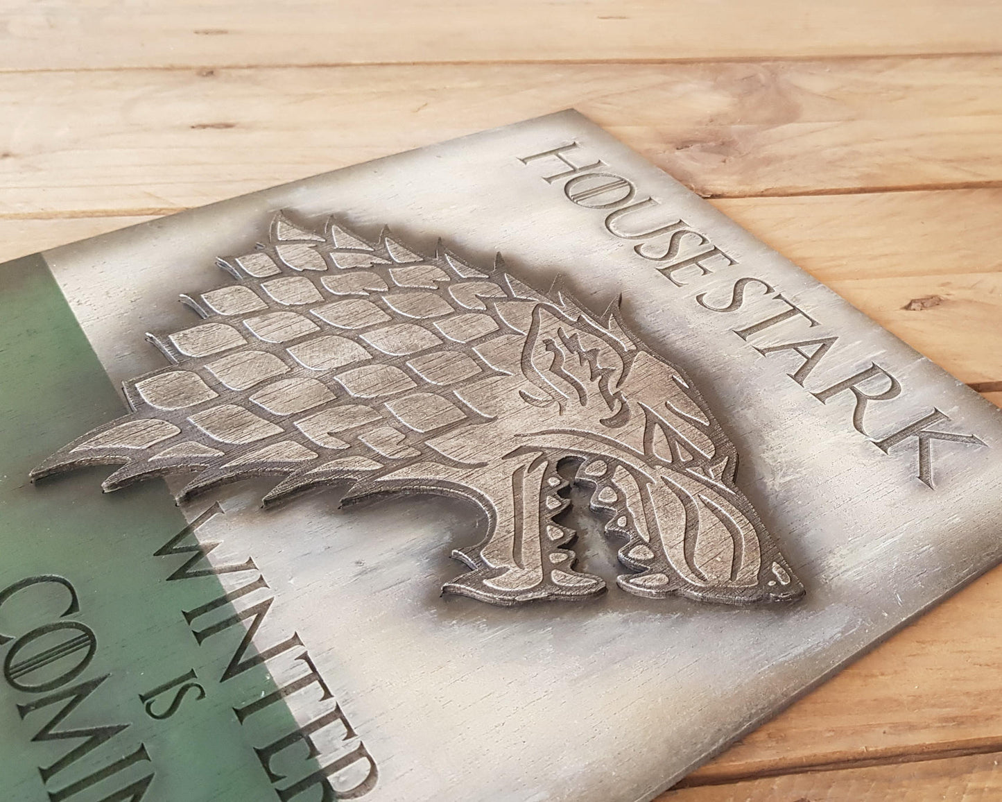 House Stark Game of Thrones Banner wood sign.