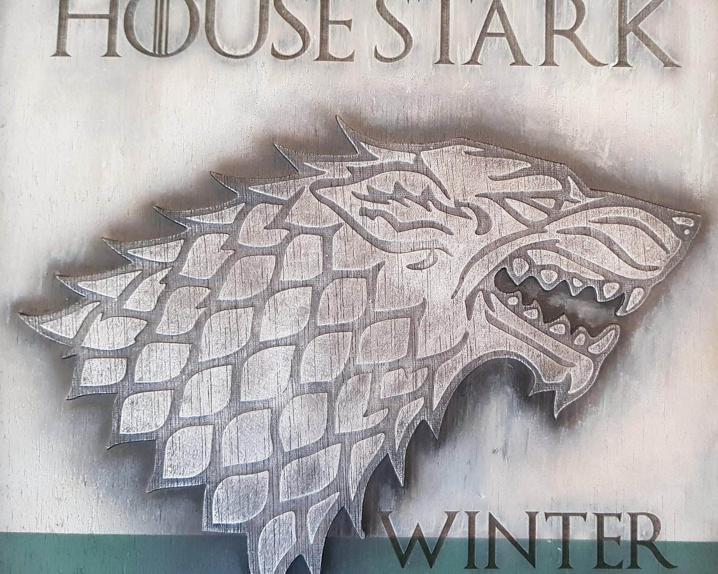 House Stark Game of Thrones Banner wood sign.