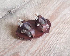 Belt Potion holder for two small bottles. Made of leather for adventurers, steampunk, alchemist, healers, cosplay or just to keep spices