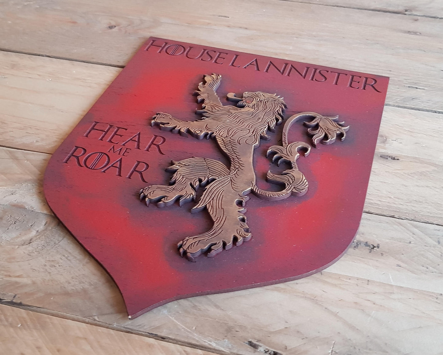 Lannister House, Banner wood sign of Game of Thrones.