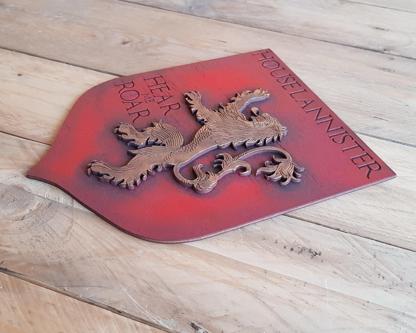 Lannister House, Banner wood sign of Game of Thrones.