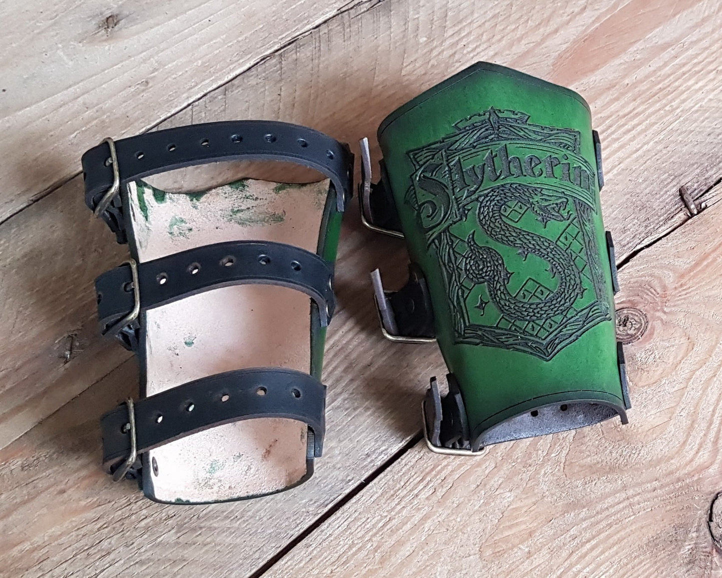 Slytherin Leather Bracer.