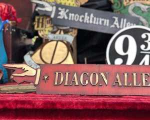 Diagon Alley Wood Sign