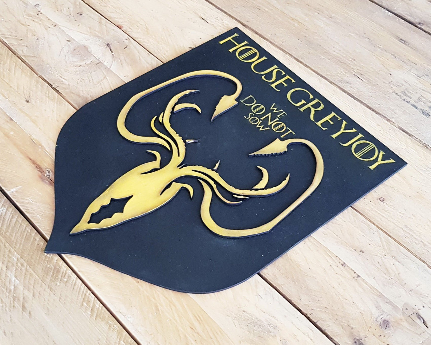 Greyjoy House, sigil of Game of Thrones. Wood Sign.